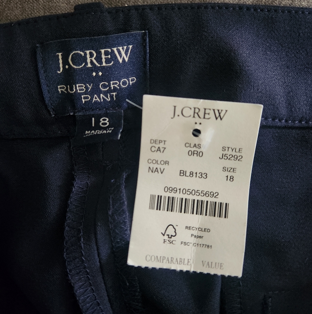 J. Crew Slim Cropped Ruby Pant in Stretch Twill - Picture 5 of 5